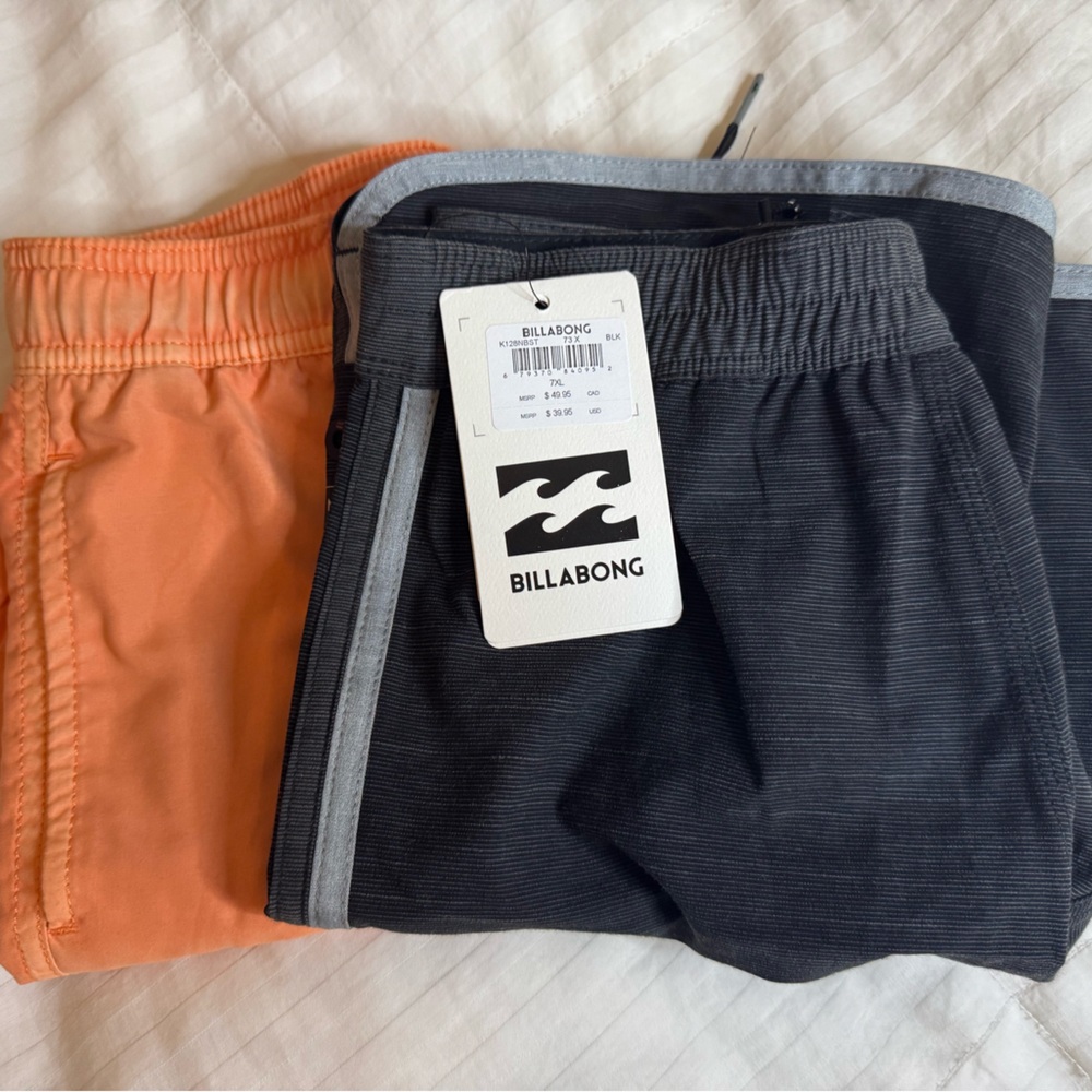 Billabong Swim Shorts - Orange and Black
